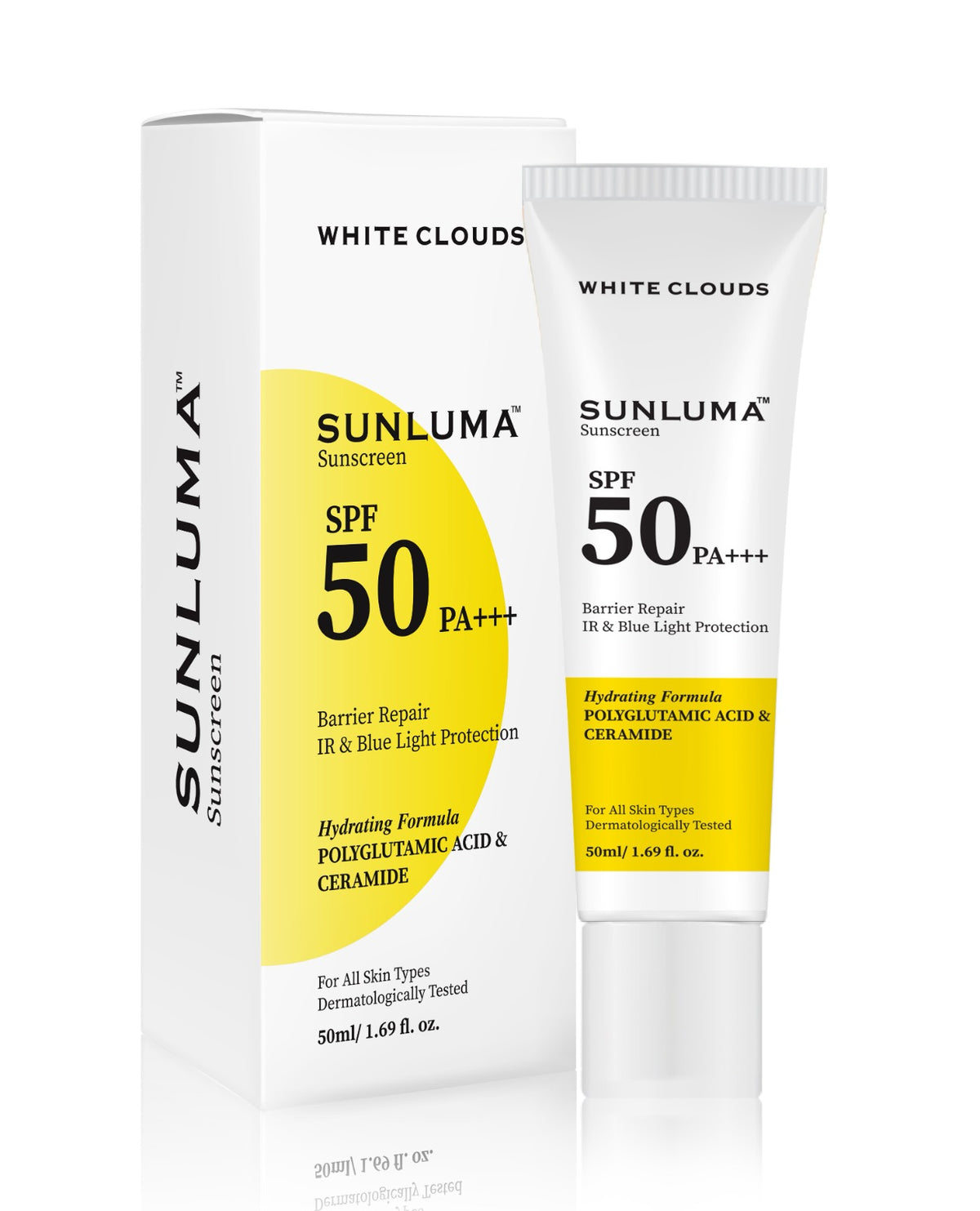 SUNLUMA Hydrating Sunscreen | SPF 50 PA+++ | Non-Comedogenic, Dermatologically Tested - 50 ml